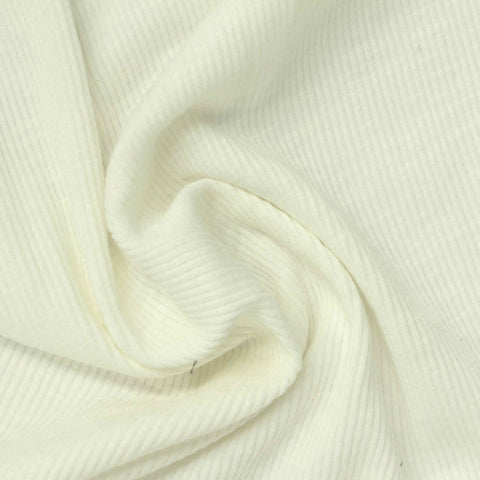 Slub Viscose Cotton Stretch Rib Knit Fabric, 220 gsm, 125 cm — Beige