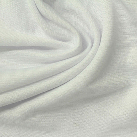 100% Polyester Ponte Knit Fabric, 230 gsm, 135 cm — White