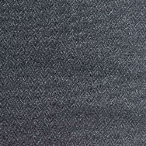 Dark Grey Marled-Herringbone Jacquard, Poly-Cotton
