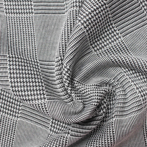 Black Plaid Jacquard, 250 gsm