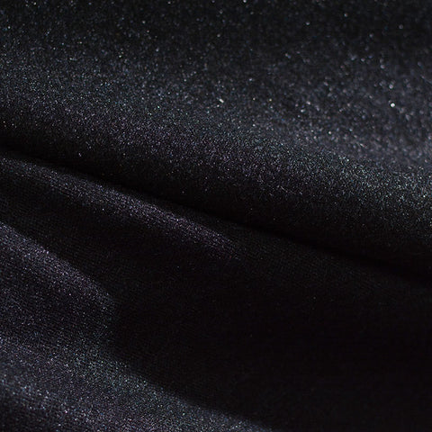 Polyester Viscose Stretch Piqué Knit Fabric, 400 gsm, 150 cm — Black