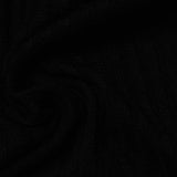 Viscose Polyester Chunky Knit Fabric, 195 gsm, 160 cm — Black — photo 3