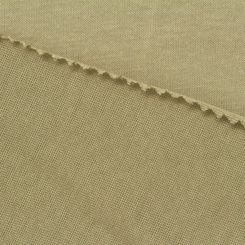 Cotton Polyester Jersey Knit Fabric, 150 gsm, 155 cm — Khaki