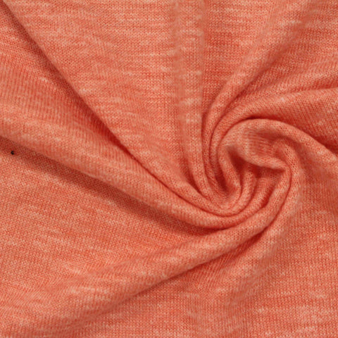 Orange Marl Chunky Knit, Poly-Cotton, 150 gsm