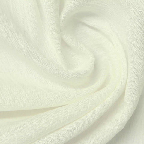 100% Viscose Crepe Fabric, 126 gsm — White