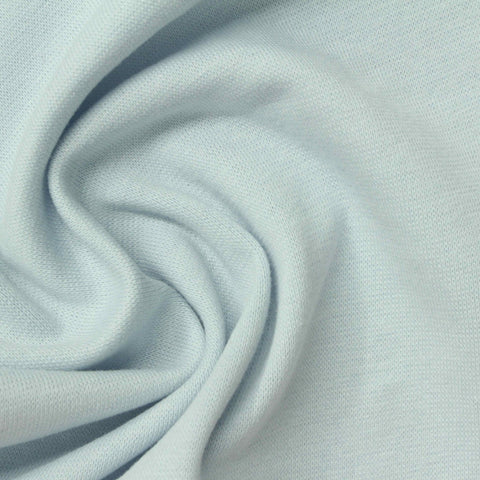 Cotton Stretch Rib Knit Fabric, 220 gsm, 180 cm — Blue