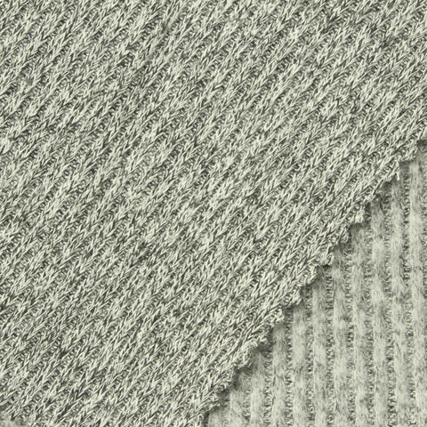 Sage Heather Rib Knit, Viscose-Poly