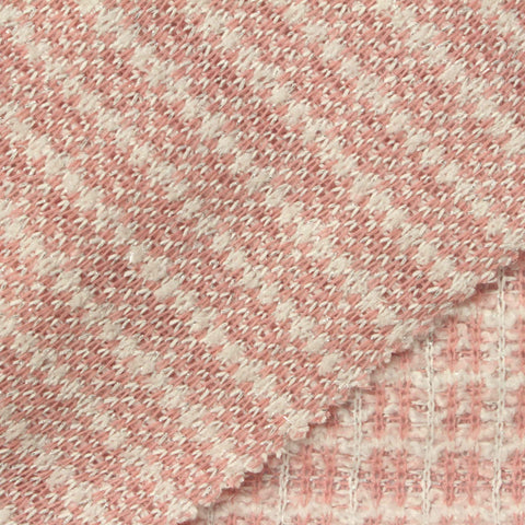 Pink Grid Bouclé, Polyester