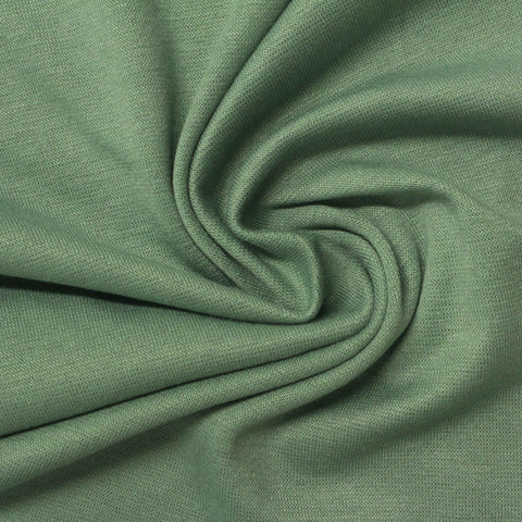 Polyester Viscose Stretch Rib Knit Fabric, 200 gsm, 158 cm — Green