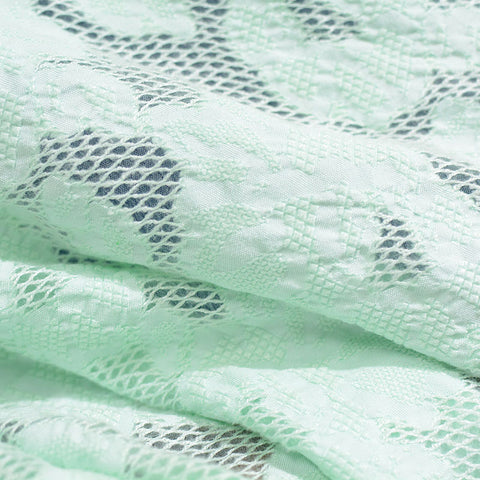 Jacquard 100% Polyester Woven Fabric, 200 gsm, 150 cm — White