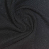 Black Textured Jersey Knit, Cotton — photo 3