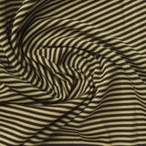 Dark Brown Horizontal-Stripe Jersey Knit, Polyester — photo 3