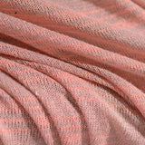 Red Horizontal-Stripe Chunky Knit, Viscose-Poly — photo 3