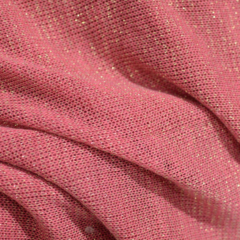Pink Marl Chunky Knit, Polyester, 155 gsm