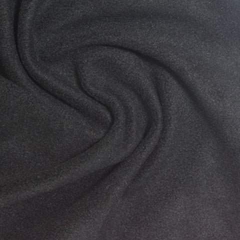 Polyester Stretch Fleece Fabric, 239 gsm, 156 cm — Black
