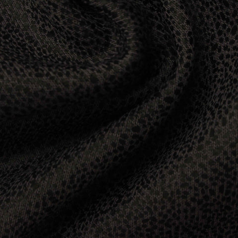 Polyester Cotton French Terry Fabric, 260 gsm, 160 cm — Black