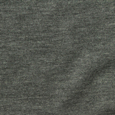 Dark Grey Heathered-Marl Jersey Knit, Poly-Cotton, 180 gsm