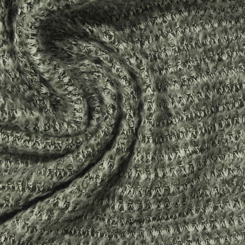 Heathered Grey Marl Waffle Knit, Polyester