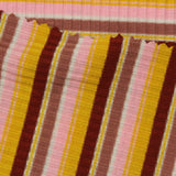 Pink Stripes Rib Knit, Poly-Viscose — photo 3