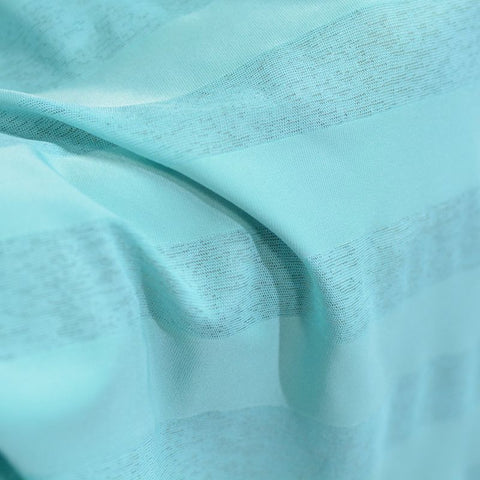 Aqua Horizontal-Stripe Knit, Polyester