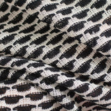 Jacquard 100% Polyester Chunky Knit Fabric, 266 gsm, 155 cm — Black — photo 3
