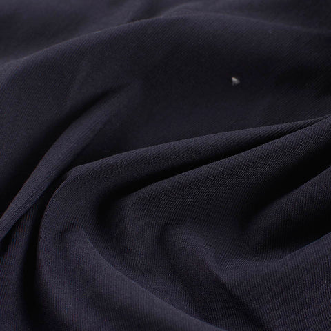 Viscose Nylon Stretch Bengaline Fabric, 218 gsm, 147 cm — Navy