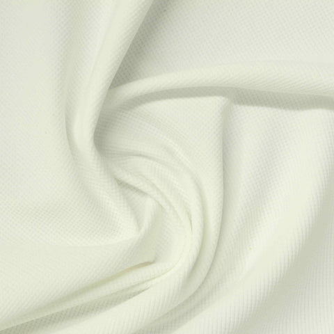 Nylon Stretch Waffle Knit Fabric, 175 gsm, 165 cm — White