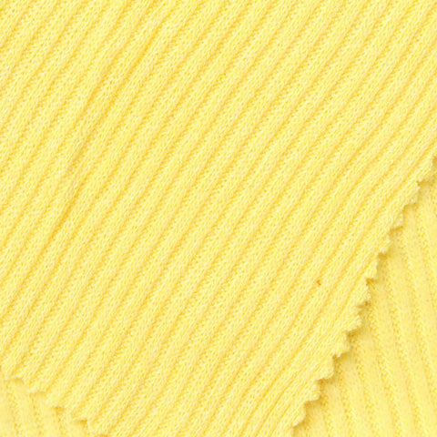 Viscose Polyester Stretch Rib Knit Fabric, 195 gsm, 175 cm — Yellow