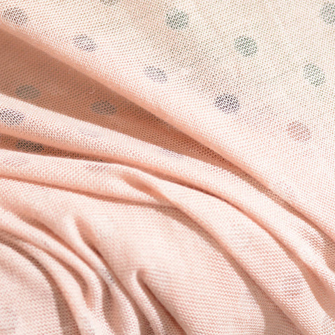 Pink Dots Knit, Poly-Viscose