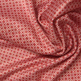 Red Geometric Milk Silk Knit, Polyester — photo 3