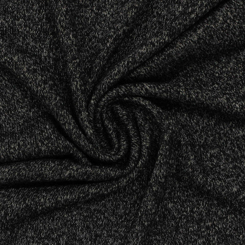 Dark Grey Marl Knit, Viscose-Poly, 200 gsm