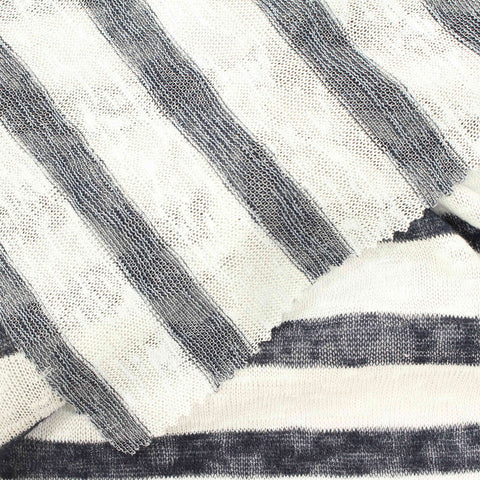 Dark Grey Stripe Chunky Knit, Polyester