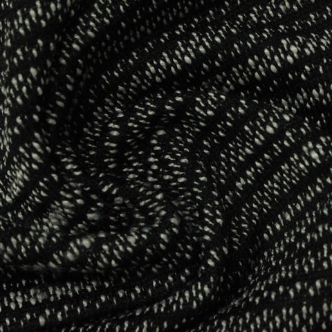Black Stripe Chunky Knit, Polyester, 316 gsm