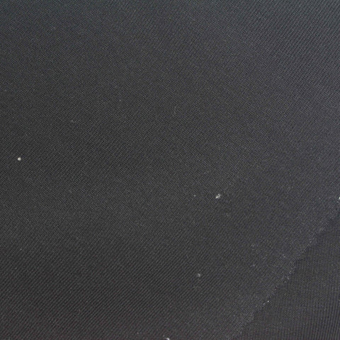 Black Interlock Knit, Cotton-Poly
