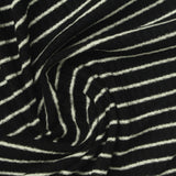 Black Horizontal-Stripe Rib Knit, Viscose — photo 3