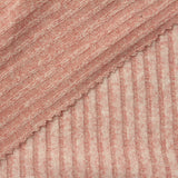 Brushed Viscose Polyester Stretch Rib Knit Fabric, 165 gsm, 154 cm — Beige — photo 3