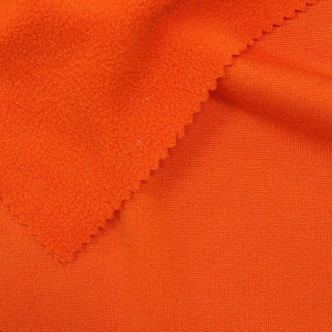 100% Polyester Fleece Fabric, 170 gsm, 147 cm — Orange
