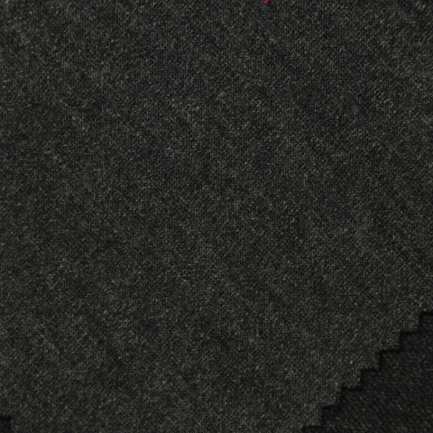 Dark Grey Marl Interlock Knit, Poly-Viscose, 320 gsm