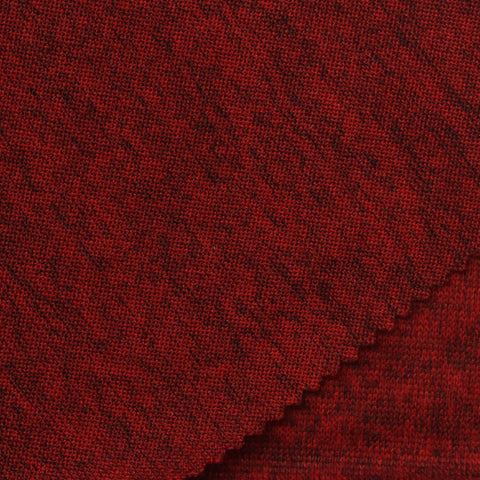 Red Marl Chunky Knit, Polyester, 210 gsm