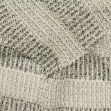 Beige Horizontal-Stripe Chunky Knit, Poly-Viscose — photo 3