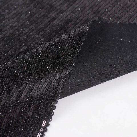 100% Polyester Mesh Fabric, 163 gsm, 140 cm — Black