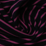 Magenta Horizontal-Stripe Interlock Knit, Cotton — photo 3