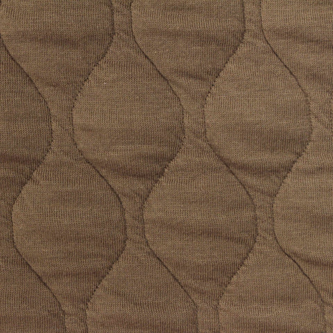 Jacquard Polyester Cotton Knit Fabric, 450 gsm, 154 cm — Khaki