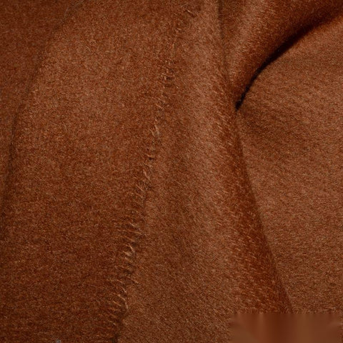 Polyester Wool Wool Coating Fabric, 680 gsm, 145 cm — Brown