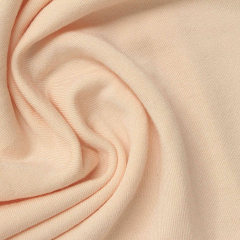 Brushed Modal Cotton Stretch French Terry Fabric, 255 gsm — Beige