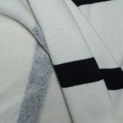 Black Horizontal-Stripe French Terry