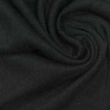 Brushed Polyester Stretch Rib Knit Fabric, 180 gsm, 185 cm — Black — photo 3