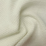 Polyester Stretch Chunky Knit Fabric, 253 gsm, 150 cm — White — photo 3