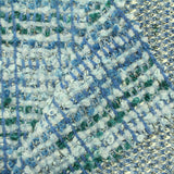 Blue Plaid Chunky Knit, Polyester — photo 3