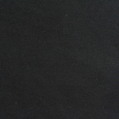 Viscose Nylon Stretch Ponte Knit Fabric, 310 gsm, 160 cm — Black, ref EF-251957